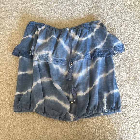 Cute blue and white tube top - Picture 1 of 2